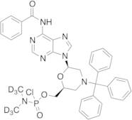 N,N-Dimethylphosphoramidochloridic Acid [(2S,6R)-6-[6-(Benzoylamino)-9H-purin-9-yl]-4-(triphenyl...