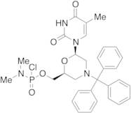 N,N-Dimethylphosphoramidochloridic Acid [(2S,6R)-6-(3,4-Dihydro-5-methyl-2,4-dioxo-1(2H)-pyrimidin…