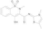 [N(Z)]-N-(3,5-Dimethyl-2(3H)-thiazolylidene)-4-hydroxy-2-methyl-2H-1,2-benzothiazine-3-carboxamide 1,1-Dioxide