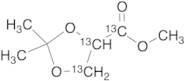 2,2-Dimethyl-(1,3) dioxolane-4-carboxylic Acid Methyl Ester-13C3