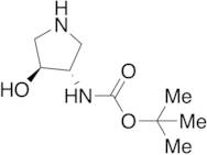 (3S,​4S)​-​4-​Hydroxy-​3-​pyrrolidinyl Carbamic Acid 1,​1-​Dimethylethyl Ester