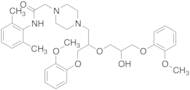 N-(2,6-Dimethylphenyl)-2-(4-(2-(2-hydroxy-3-(2-methoxyphenoxy)propoxy)-3-(2-methoxyphenoxy)propyl)piperazin-1-yl)acetamide