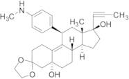 11-(4-(Methylamino)phenyl)-3,2'-[1,3]dioxolane]-5,17(4H)-diol Mifepristone