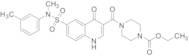 Ethyl 4-[[1,4-dihydro-6-[[methyl(3-methylphenyl)amino]sulfonyl]-4-oxo-3-quinolinyl]carbonyl]-1-pip…