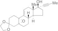 (5α,10α,17β)-5,10-Epoxy-17-hydroxy-17-(1-propyn-1-yl)-estr-9(11)-en-3-one Cyclic 1,2-Ethanediyl ...