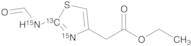 Ethyl 2-(2-formylaminothiazol-4-yl)-15N2,13C Acetate