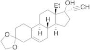 13-Ethyl-17-hydroxy-18,19-dinor-17alpha-pregn-5-en-20-yn-3-one Cyclic Ethylene Acetal