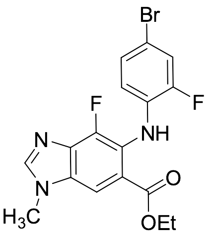 Ethyl 5-[(4-Bromo-2-fluorophenyl)amino]-4-fluoro-1-methyl-1H-benzimidazole-6-carboxylate