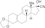 (17Alpha)-3,3-[1,2-Ethanediylbis(oxy)]-17-hydroxyestra-5(10),9(11)-diene-17-carbonitrile