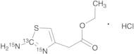 Ethyl 2-(2-Amino-1,3-thiazol-4-yl)acetate-15N2,13C Hydrochloride