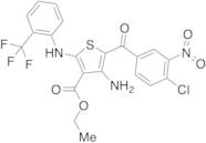 Ethyl-4-amino-5-(4-chloro-3-nitro-benzoyl)-2-[2-(trifluoromethyl)anilino]thiophene-3-carboxylate