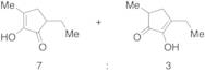 5-Ethyl-2-hydroxy-3-methylcyclopent-2-enone + 3-Ethyl-2-hydroxy-5-methylcyclopent-2-enone (7:3 M...