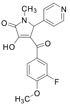 (E)-4-((3-Fluoro-4-methoxyphenyl)(hydroxy)methylene)-1-methyl-5-(pyridin-4-yl)pyrrolidine-2,3-dione