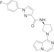 1-(4-Fluorophenyl)-N-[(3S)-1-pyrrolo[1,2-a]pyrazin-1-yl-3-pyrrolidinyl]-1H-pyrazole-3-carboxamide