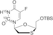 cis-5-Fluoro-1-[2-[[[(1,1-dimethylethyl)dimethylsilyl]oxy]methyl]-1,3-oxathiolan-5-yl]-2,4(1H,3H)-…