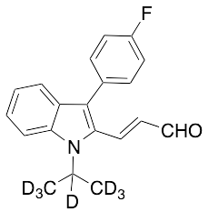 (E)-3-(3-(4-Fluorophenyl)-1-isopropyl-1H-indol-2-yl)acrylaldehyde-d7