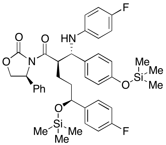 (4S3-[(2R,5S)-5-(4-Fluorophenyl)-2-[(S)-[(4-fluorophenyl)amino][4-[(trimethylsilyl)oxy]phenyl]methyl]-1-oxo-5-[(trimethylsilyl)oxy]pentyl]-4-phenyl-2-oxazolidinone