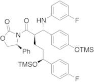 (4S)-3-[(2R,5S)-5-(4-Fluorophenyl)-2-[(S)-[(3-fluorophenyl)amino][4-[(trimethylsilyl)oxy]phenyl]me…