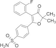 4-(3-(2-Fluorophenyl)-5,5-dimethyl-4-oxo-4,5-dihydrofuran-2-yl)benzenesulfonamide