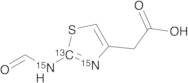 2-(2-Formamidothiazol-4-yl)acetic Acid-15N2,13C