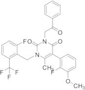 5-(2-fluoro-3-methoxyphenyl)-1-(2-fluoro-6-(trifluoromethyl)benzyl)-6-methyl-3-(2-oxo-2-phenylethyl)pyrimidine-2,4(1H,3H)-dione