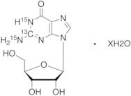 Guanosine-13C,15N2 Hydrate