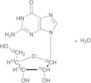 Guanosine-1',2',3',4',5'-13C5 hydrate