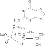 Guanosine 3’,5’-Cyclic Monophosphate-13C5 Sodium Salt