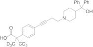 4-[4-[4-(Hydroxydiphenylmethyl)-1-piperidinyl]-1-butyn-1-yl]-alpha,alpha-dimethyl-benzeneacetic Acid-d6