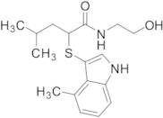 N-(2-Hydroxyethyl)-4-methyl-2-((4-methyl-1H-indol-3-yl)thio)pentamide