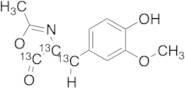 4-[(4-Hydroxy-3-methoxyphenyl)methylene]-2-methyl-5(4H)-oxazolone-13C3