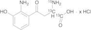 rac 3-Hydroxy Kynurenine-13C2,15N Hydrochloride Salt