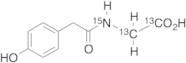 p-Hydroxyphenylacetylglycine-13C2,15N