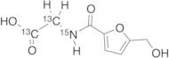 5-Hydroxymethyl-2-furoylglycine-13C2,15N