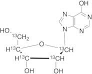 (-)-Inosine-1',2',3',4',5'-13C5
