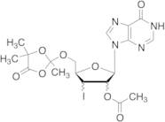 (2R,5R)-4-Iodo-2-(6-oxo-1H-purin-9(6H)-yl)-5-(((2,4,4-trimethyl-5-oxo-1,3-dioxolan-2-yl)oxy)methyl…