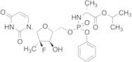 (2R)-isopropyl 2-(((((2R,3R,4R,5R)-5-(2,4-dioxo-3,4-dihydropyrimidin-1(2H)-yl)-4-fluoro-3-hydroxy-4-methyltetrahydrofuran-2-yl)methoxy)(phenoxy)phosphoryl)amino)propanoate
