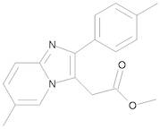 6-Methyl-2-(4-methylphenyl)imidazo[1,2-a]-pyridine-3-acetatemethylester