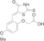 [4-Methoxy-2-[(Z)-(4-oxo-2-thioxo-5-thiazolidinylidene)methyl]phenoxy]-acetic Acid