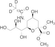 2-O-Methyl-β-D-N-acetylneuraminic Acid, Methyl Ester-13CD3