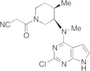 N-Methyl-N-(3R,4R)-1-cyanoacetyl-4-methylpiperidin-3-yl-2-chloro-7-deazapurine-6-amine