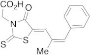 (Z,Z)-5-(2-Methyl-3-phenyl-propenylidene)-4-oxo-2-thioxo-3-thiazolidineacetic Acid