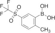 (2-Methyl-5-((trifluoromethyl)sulfonyl)phenyl)boronic Acid