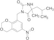 5-Methyl-5-(2-methylpropyl)-3-[(6-nitro-4H-1,3-benzodioxin-8-yl)methyl]-2,4-imidazolidinedione