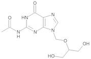 N-(9-(((1,3-dihydroxypropan-2-yl)oxy)methyl)-6-oxo-6,9-dihydro-1H-purin-2-yl)acetamide