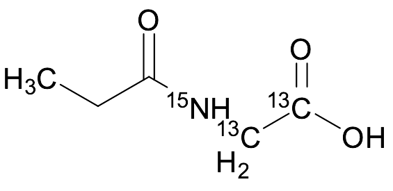 N-Propionylglycine-13C2,15N