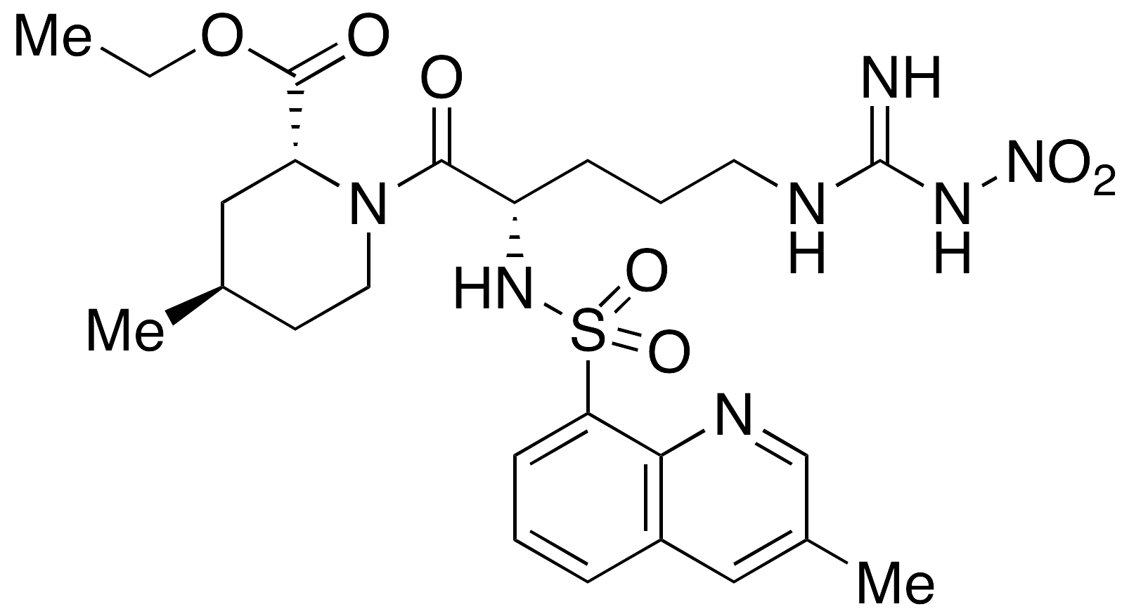 N-Nitro-1,2,3,4-tetradehydro Argatroban Ethyl Ester