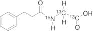 N-(3-Phenylpropionyl)glycine-3C2,15N