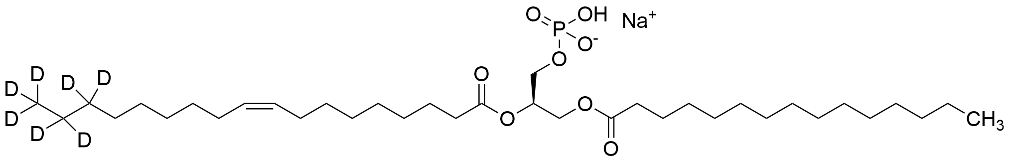 1-Pentadecanoyl-2-oleoyl(d7)-sn-glycero-3-phosphate Sodium