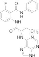 (S)-2-(2-((9H-Purin-6-yl)amino)butanamido)-6-fluoro-N-phenylbenzamide